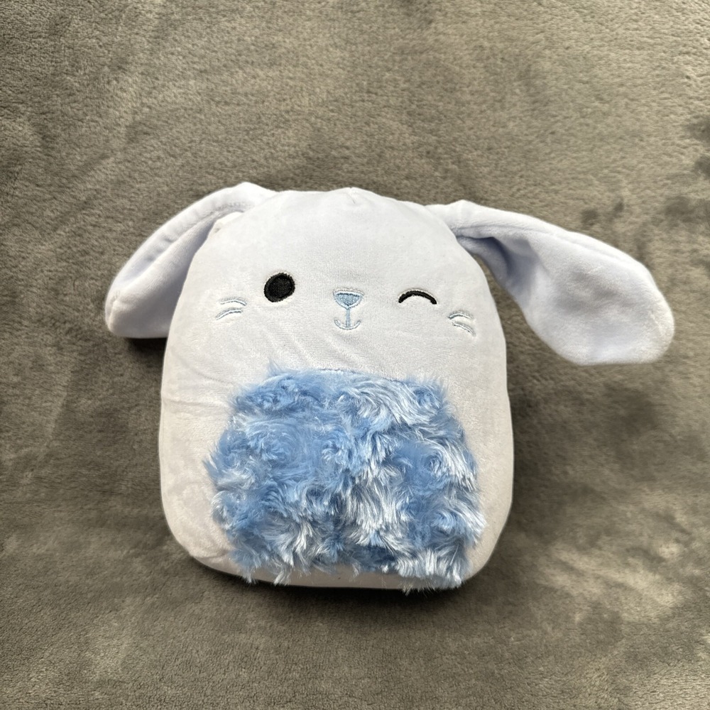 7"‎ Kellytoy Squishmallows, Bastian, the ADORABLY Soft Light Blue Bunny